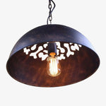 Lampe Led Suspendue Abat-Jour Métal Rust Luminaire Cuivre