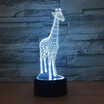 Lampe LED tactile en forme de girafe 3D