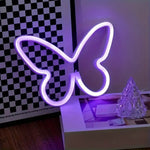 Lampe Néon Led En Forme De Papillon Veilleuse