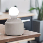 Lampe Rétro En Ciment Gris Lino Luminaire Chambre