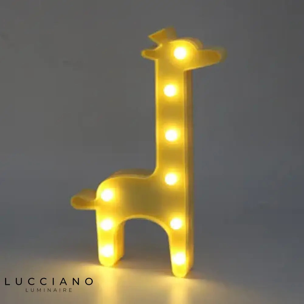 Lampe veilleuse LED à l’effigie d’une girafe