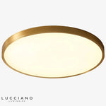 Led Rond Doré Plafonnier Minimaliste Luminaire Chambre