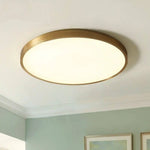 Led Rond Doré Plafonnier Minimaliste Luminaire Chambre