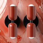 Lot De 2 Appliques Muraux Design Nordique Scandinave Rouge Applique Murale Moderne