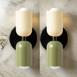 Lot De 2 Appliques Muraux Design Nordique Scandinave Vert Beige Applique Murale Moderne