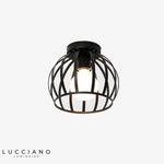 Luminaire Led Cage Ronde Noire Applique Murale Chambre
