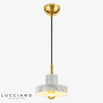 Luminaire Led Suspendu Marbre Blanc Doré Chambre