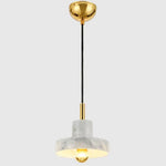 Luminaire Led Suspendu Marbre Blanc Doré Chambre