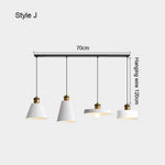 Luminaire Led Suspendu Métal Minimaliste J Doré