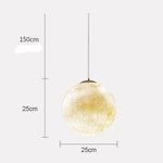 Lune En Suspension Moon 25Cm Luminaire Chambre