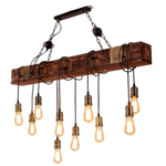 Lustre Bois Avec Plusieurs Ampoules