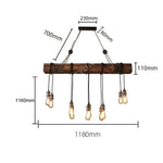 Lustre Bois Avec Plusieurs Ampoules