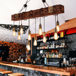 Lustre Bois Avec Plusieurs Ampoules