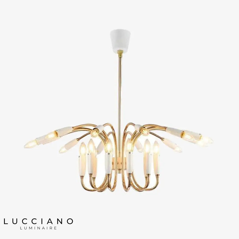 Lustre Design Arqué Doré Head Luminaire Chambre