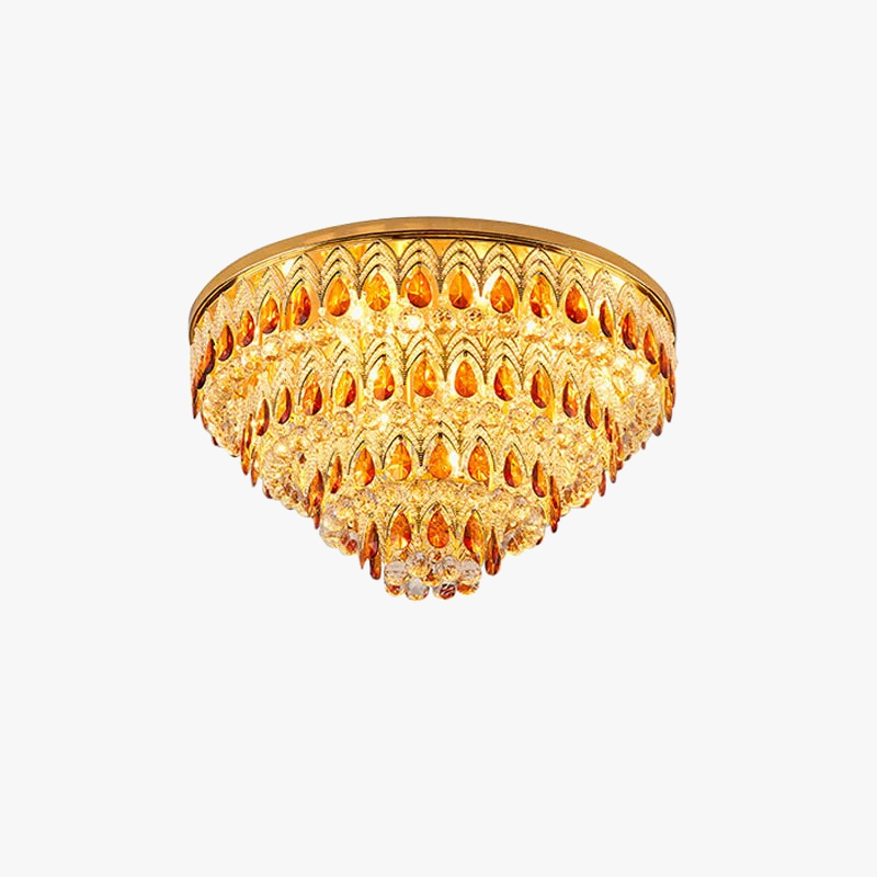 lustre dimmable en cristal design pour intérieur moderne