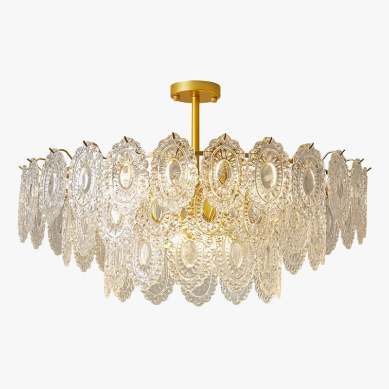 lustre en cristal moderne design luxe pour une ambiance élégante