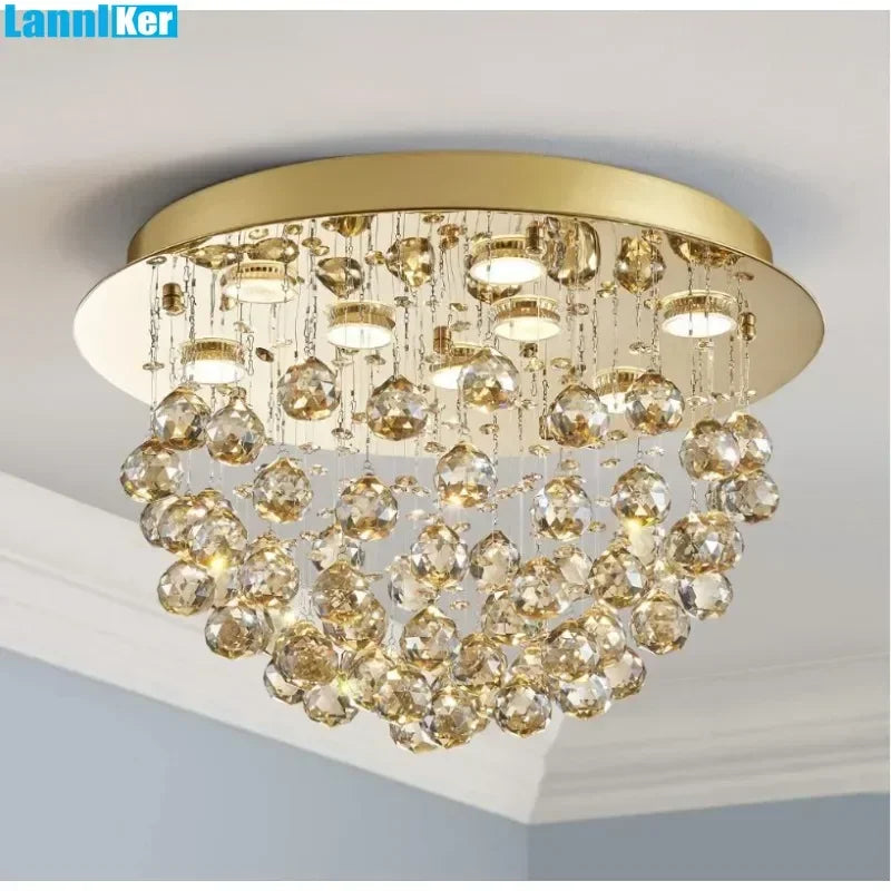 lustre en cristal moderne pour éclairage intérieur élégant