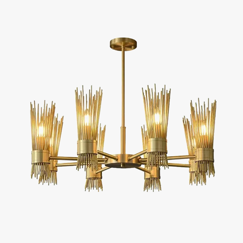 lustre en cuivre plein led décoratif pour maison créatif