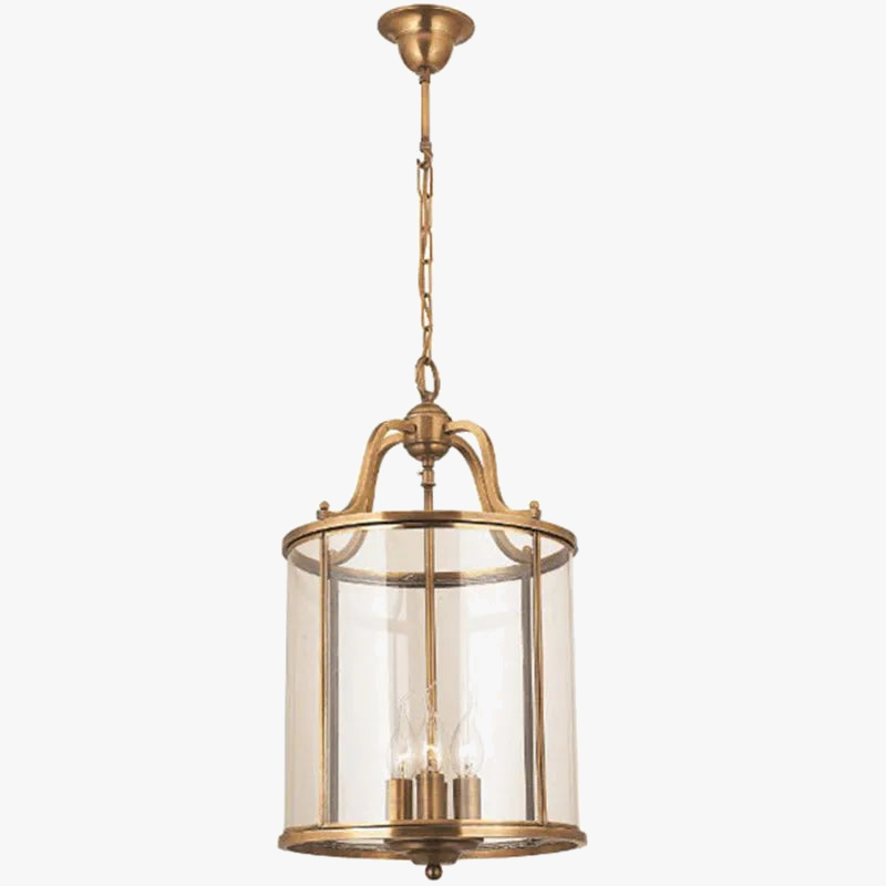 American vintage style copper chandelier with birdcage
