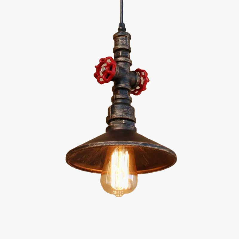 Retro industrial iron chandelier for restaurant bar club