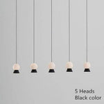 Lustre Led Design Verre Doré 5 Lampes - Noir Luminaire Chambre