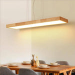 Lustre Led Moderne Bois Rectangle Fly Luminaire Chambre