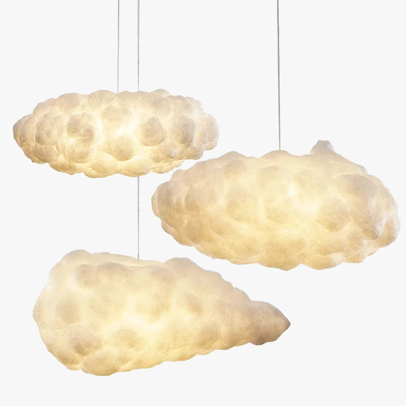 lustre moderne led en forme de nuage flottant pour restaurant
