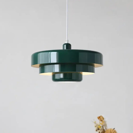 Lustre Multicolore Danois Rétro Vert / Lumière Froide Vintage