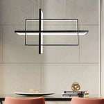 Lustre Rectangulaire Métallique Moderne Luminaire Chambre