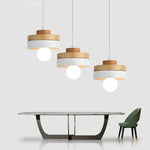 Lustre Scandinave Blanc & Bois