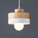 Lustre Scandinave Blanc & Bois