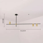 Lustre Scandinave Noir & Doré Rubby 3 Têtes