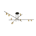 Lustre Scandinave Noir & Doré Rubby