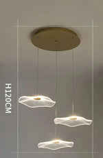 Lustre Villa Moderne Minimaliste Luxe créatif tournant escalier long