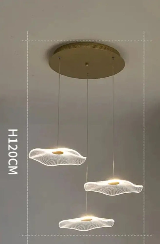 Lustre Villa Moderne Minimaliste Luxe créatif tournant escalier long