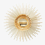 Miroir Rond Décoratif Soleil Doré Luminaire