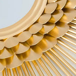 Miroir Rond Décoratif Soleil Doré Luminaire