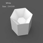 Plafonnier Hexagonal Couleur Géométrique Blanc - 25 X 25Cm Luminaire Chambre