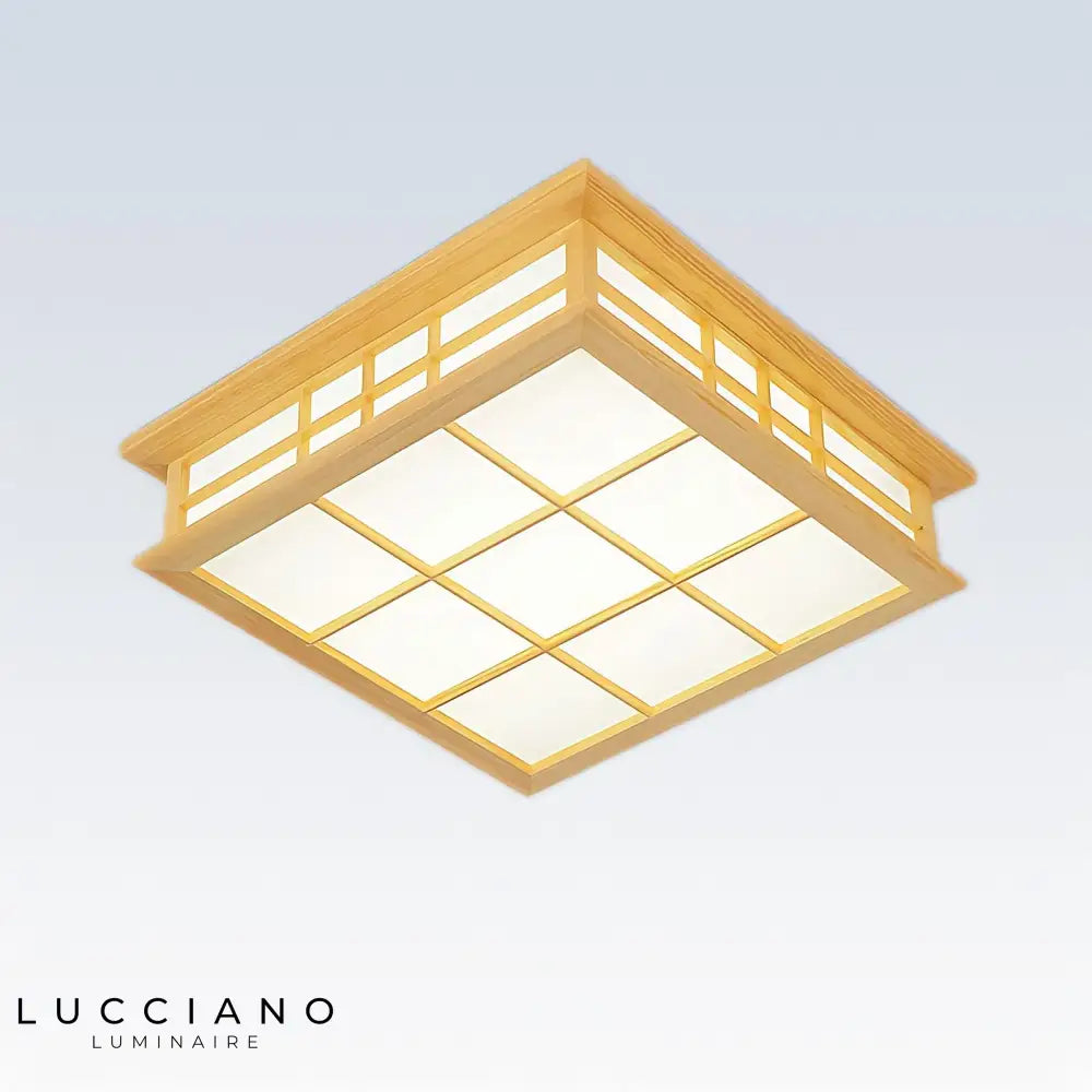 Plafonnier Japonais Bois