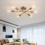 Plafonnier Led 6 Lampes Métal Entrecroisées Luminaire Chambre