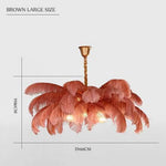 Plafonnier Led Carnaval À Plumes Colorées Marron / L Luminaire Chambre