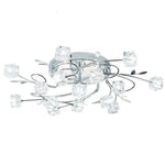 Plafonnier Led Chromé Cubes Verre Luminaire Chambre