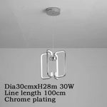 Plafonnier Led Chromé Rectangles Modernes Suspension / Froide Luminaire Chambre