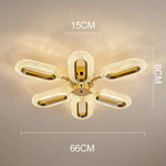 Plafonnier Led Cristal Ovale Moderne 6 Lampes / Chaude Luminaire Chambre