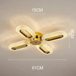 Plafonnier Led Cristal Ovale Moderne Luminaire Chambre