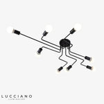 Plafonnier Led Multi-Bras Design 8 Lampes Luminaire Chambre