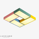 Plafonnier Led Rectangulaire Dining Multicolore Luminaire Chambre