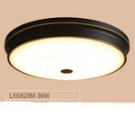 Plafonnier Led Rond En Métal Épais Noir / 52 X 11Cm Luminaire Chambre