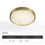 Plafonnier Led Rond Marbre Doré 30 X 5Cm Luminaire Chambre