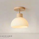 Plafonnier LED Suspendu en Bois